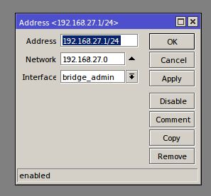 Winbox# IP/Address