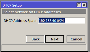 Winbox# IP/DHCP Server/DHCP Setup