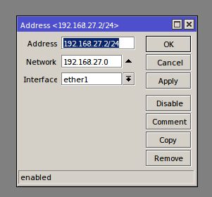 Winbox# IP/Address