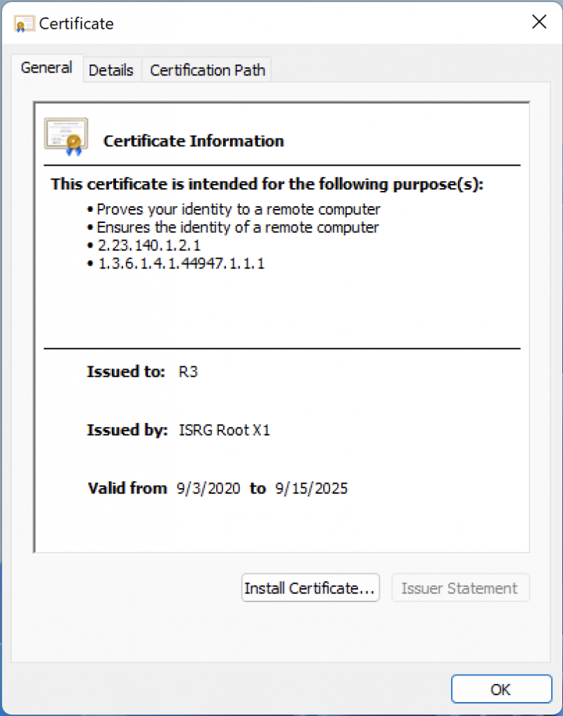 win11- certificate info